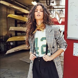 Free People Ashby Plaid Blazer